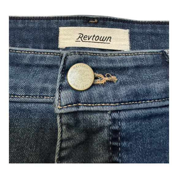 Revtown Jean 31L High Rise Skinny Dark Wash Denim Classic Casual Comfort Stretch - Picture 9 of 12